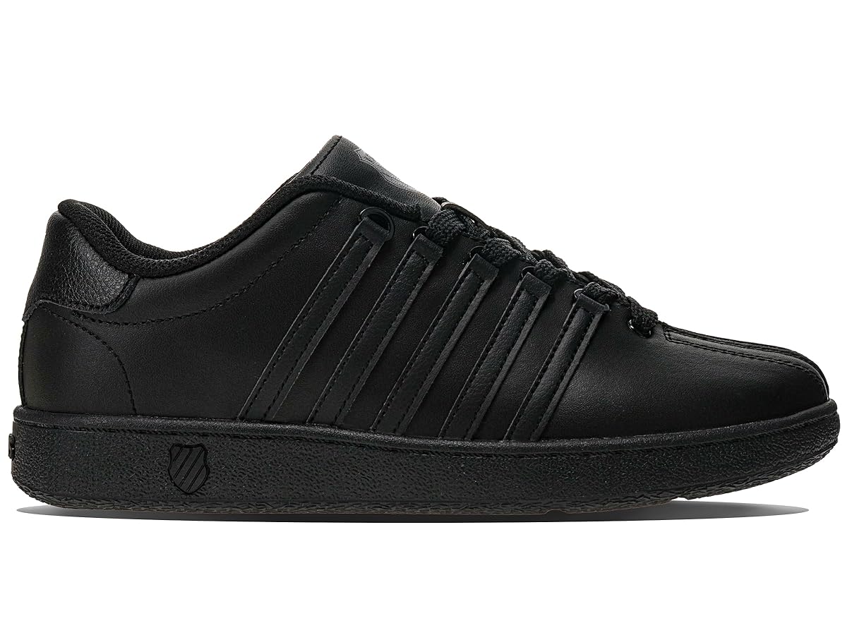 k/k★★ K-Swiss Classic Vintage GS Tennis Shoe, Black/Black, 3.5 M